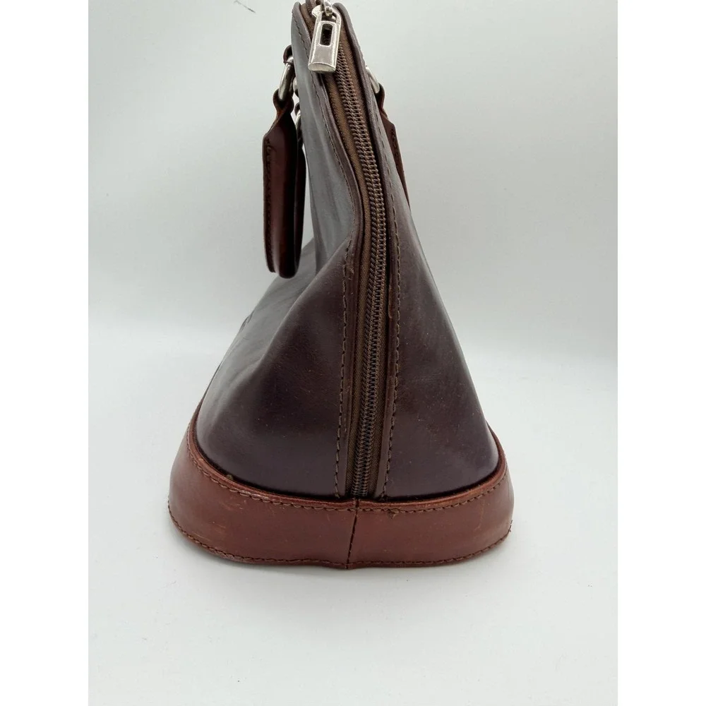 Vera Pelle Satchel Bag Womens Medium‎ Brown Leather Made In Italy Purse